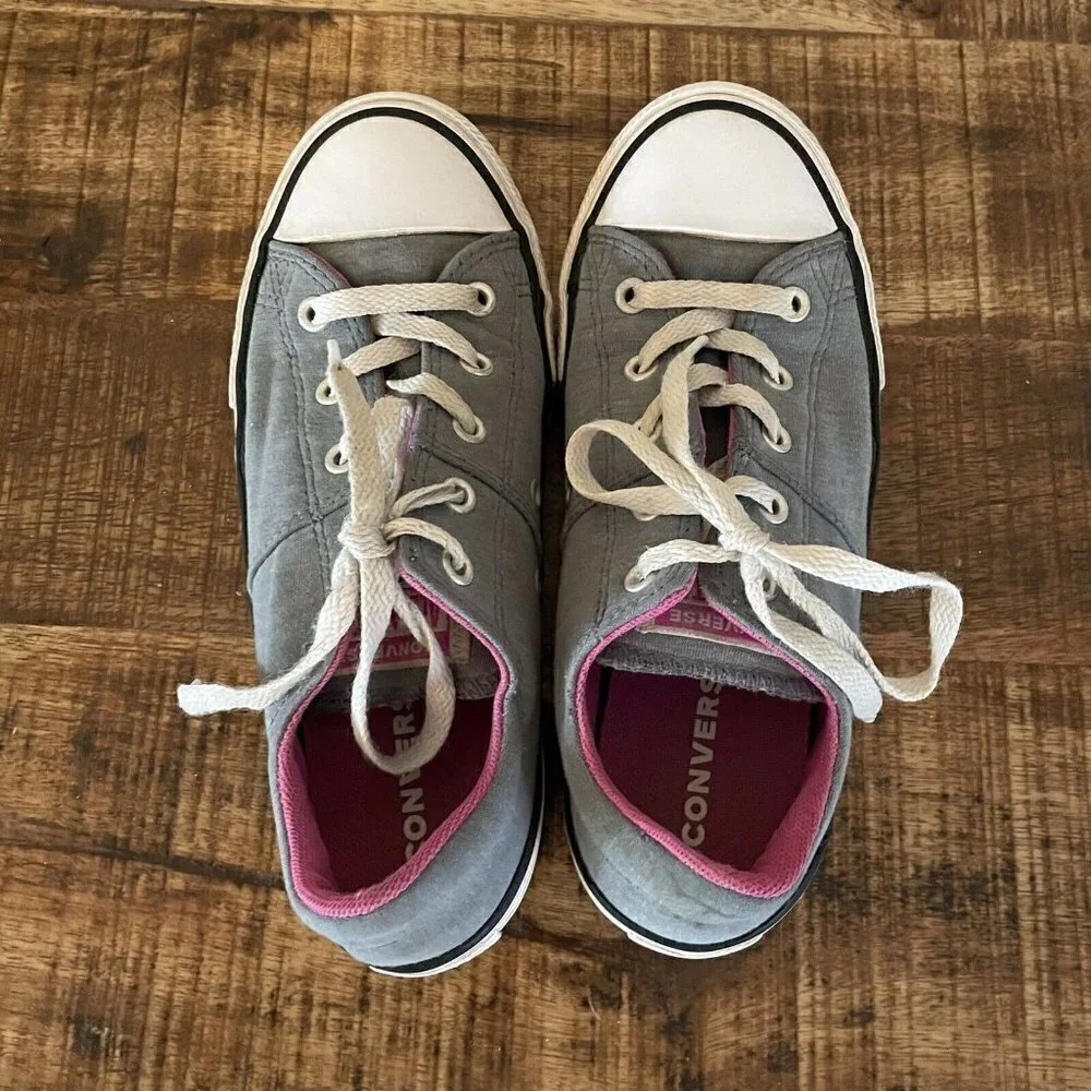 Converse All Star Youth Kids Girls Pink & Gray